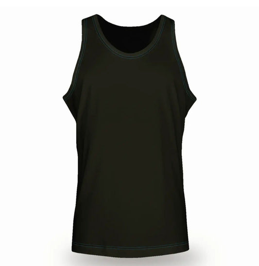 Black Tank Top Blue with Contrast Stitching
